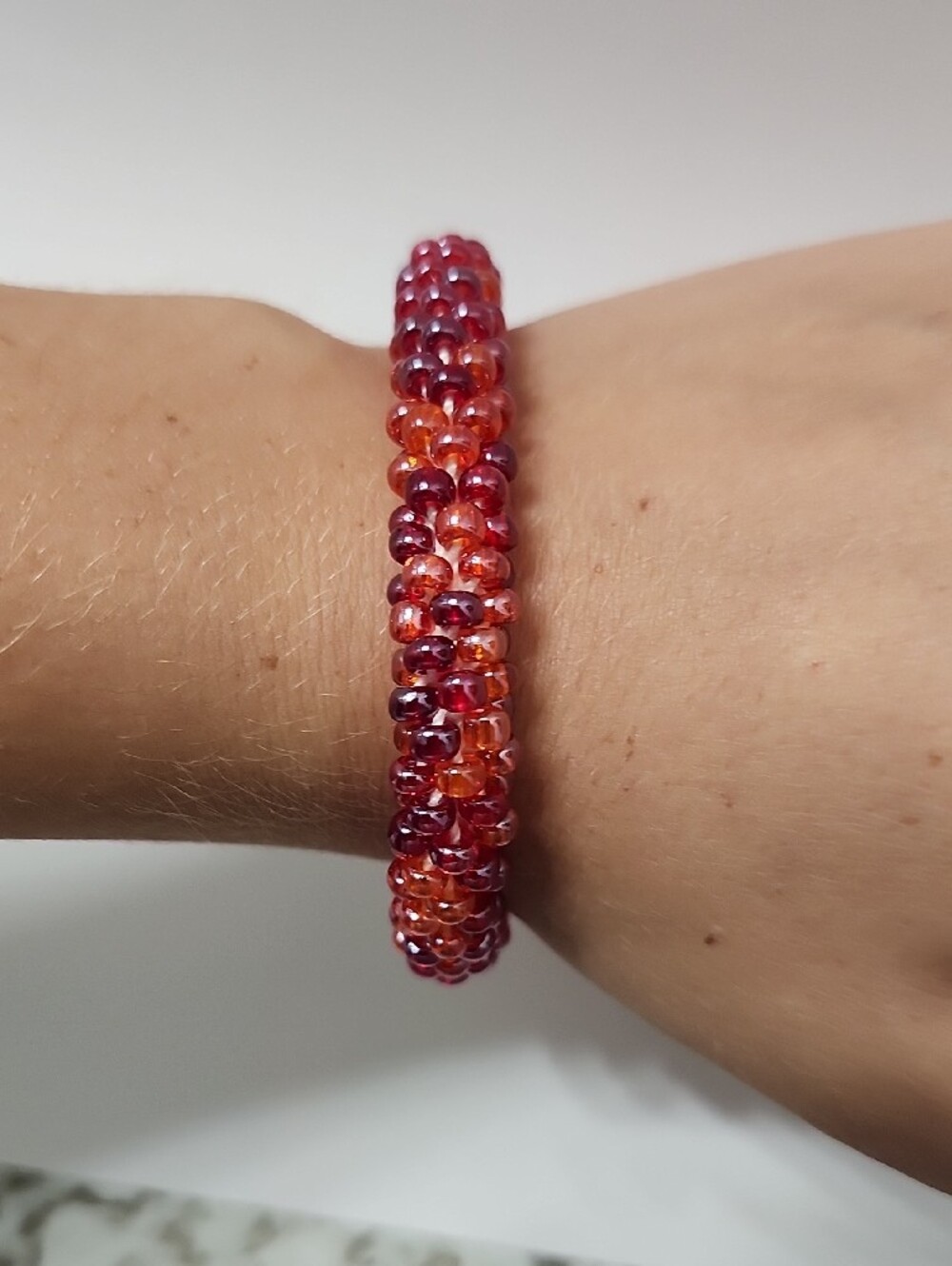 Red crochet Beaded Bracelet - Fashion Women Jewelry